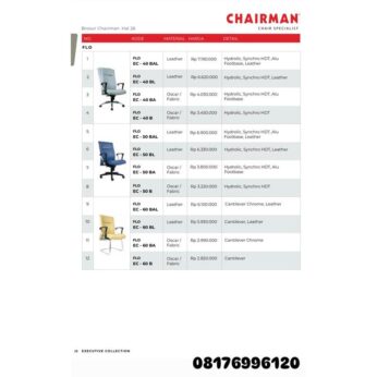 Kursi Kantor Chairman FLO EC 40 BAL 40 BL 40 BA 40 B 50 BAL 50 BL 50 BA 50 B 60 BAL 60 BL 60 BA 60 B