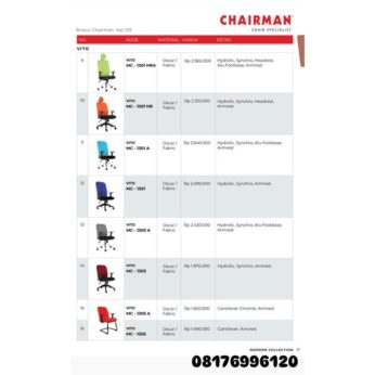 Kursi Kantor Chairman VITO MC 1301 HRA 1301 HR 1301 A 1301 1303 A 1303 1305 A 1305