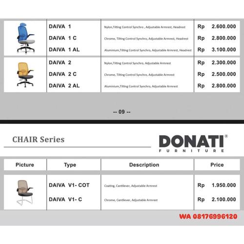 Kursi Kantor Donati DAIVA 1 C AL, 2 C AL, V1 - COT, V1- C