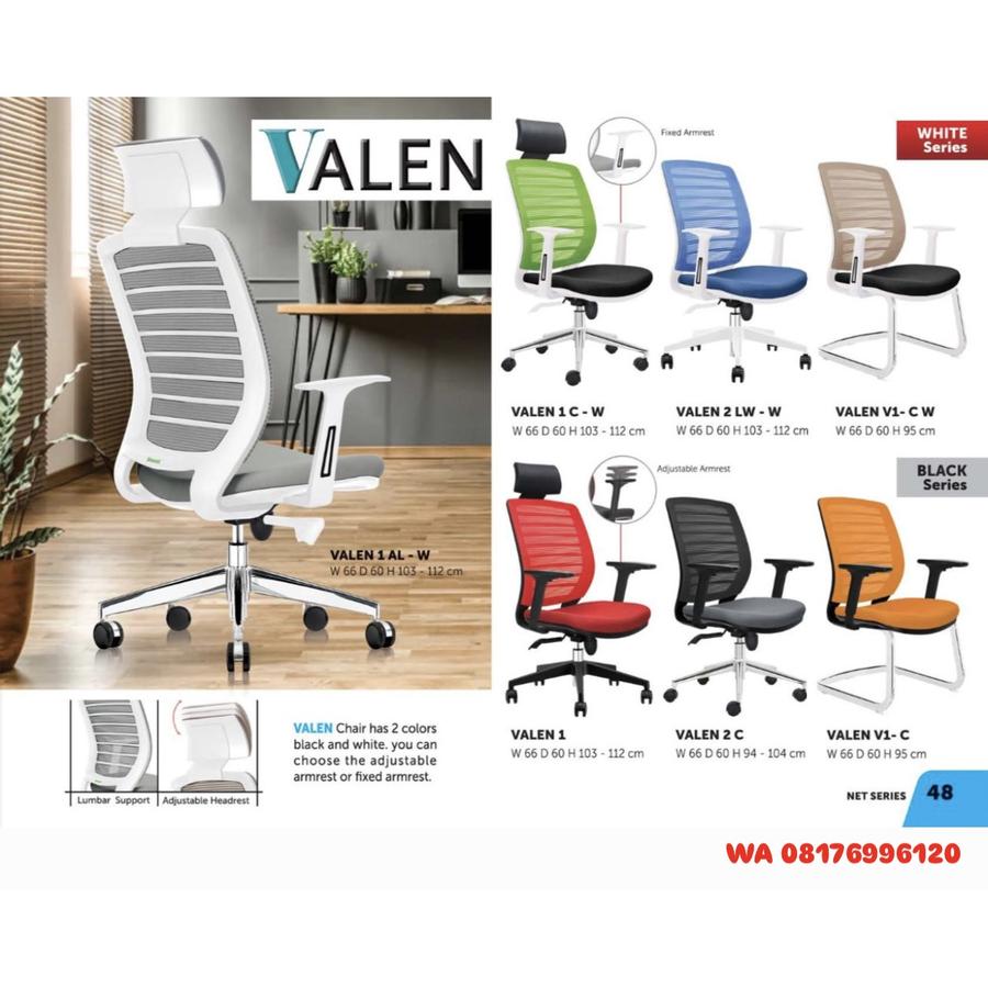 Kursi Kantor Donati VALEN 1 2 C AL - W C - W LW - W V1- C V1- C W