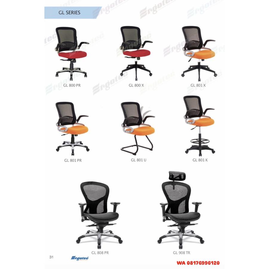 Kursi Kantor Ergotec GL 800 PR GL 800 X GL 801 X GL 801 PR GL 801 U GL 801 K GL 808 PR GL 908 TR