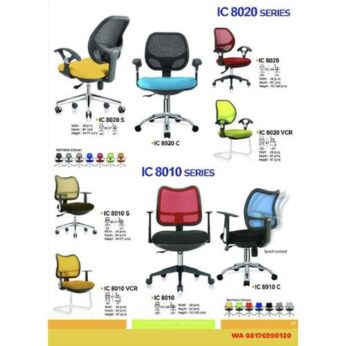 Kursi Kantor Ichiko IC 8020 8020 S 8020 C 8020 VCR & IC 8010 8010 S 8010 C 8010 VCR