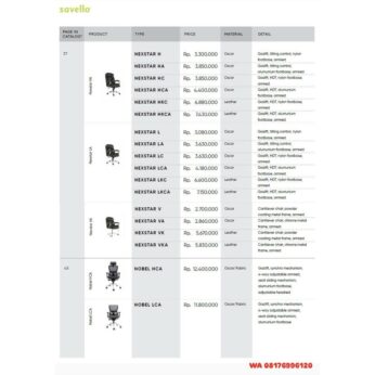 Kursi Kantor Savello NEXSTAR H HA HC HCA HKC HKCA L LA LC LCA LKC LKCA V VA VK VKA & NOBEL HCA LCA