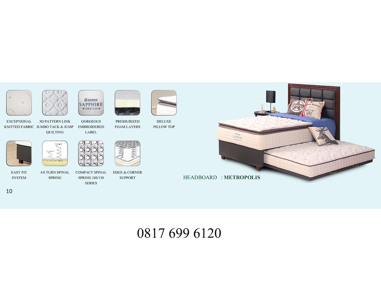 Springbed Guhdo 2 in 1 Sapphire Dream - Metropolis